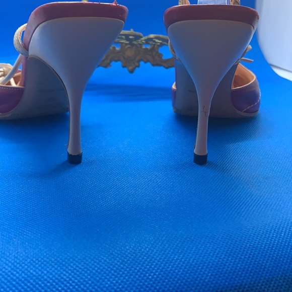 Prada kitten heels size 37 red beige cream - Picture 3 of 11